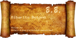 Bibarits Botond névjegykártya